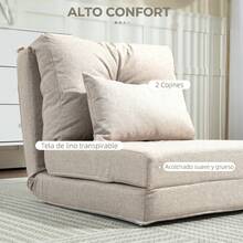 HOMCOM Futons - Beige - View 4