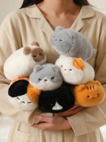 15cm/5.90in Plush Cat Plush Doll Soft Stuffed Animal Kitten Doll Stuffed Animal Plush Doll Children's Birthday Party Creative Gift Home Girl's Room Decoration Game Collectible - Multicolor - View 4