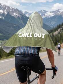 1件 Chill Out 印花涼感連帽毛巾，快乾防曬運動圍巾，輕量透氣頸部與頭部包裹巾，適合健身、跑步、健行、戶外活動，海灘必備，在炎熱天氣中保持涼爽 - 彩色 - 查看 5