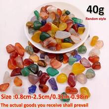 20/40/60/80/120/160/220g Natural Crystal Crushed Stone, Polished Colorful Pebbles For Decoration, Commonly Used For Flower Pots, Fish Tanks Or Landscape Design - Multicolor - View 13