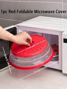 1/2pcs Silicone Microwave Anti-Splatter Cover, Food Fruit Drainer Microwave Lid, Kitchen Utensil, Kitchen Accessory, Food Cover, Kitchen And Home Supplies - Multicolor - View 16