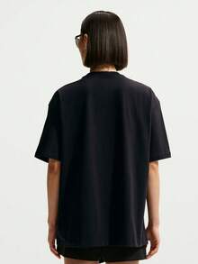 Nike 女款 AS W NSW CLASSIC OS ST6 短袖針織無領T恤 TIR7837-010 - 黑/綠 - 查看 2