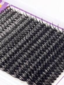 280pcs Individual Eyelash Clusters (High Volume D Curl, 8-18mm, 40D) DIY Eyelash Extension Kit (Natural Long & Wispy, Soft & Lightweight, Reusable Faux Lashes, Includes Adhesive, Sealer, Tweezers, Lash Brush), Suitable For Home Daily, Party, Wedding, Travel, Halloween And Other Occasions - Multicolor - View 11