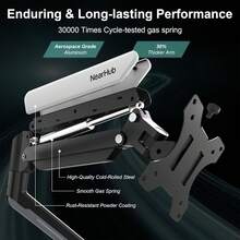 Nearhub MS-002 Monitor Arm Dual Arm With C-Clamp & Grommet Mount,Flexible Adjustment 180° Swivel, Tilt +90° To -45°, 360°Rotation Effortless Installation Monitor Arm - View 8