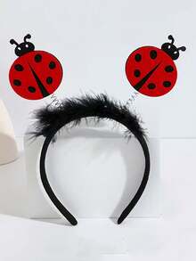 Ladybug Wings And Headband Set, Insect Costume Accessories For Theme Party, Halloween And Costume Party, Various Carnival Dress-Up Props - Red - View 5