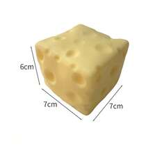 Juguete antiestrés de queso realista de gran tamaño, pelota de tofu moldeable de rebote lento y creativa. Un juguete de escritorio portátil que puede aliviar la ansiedad en cualquier momento, adecuado para el aula, exteriores, alivio del estrés en la empresa, y es una opción perfecta para decoración de escritorio, premios de aula, regalos de fiesta y regalos de vacaciones! - Multicolor - Ver 13