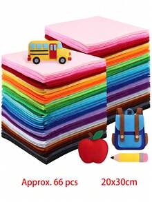66/40/22/10pcs Handmade Felt Squares, Multiple Colors Available, Suitable For Halloween/Thanksgiving/Christmas DIY Crafts, Cutting, Sewing, Modeling And Home Decor - Felt Cloth - View 12