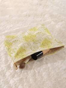 1 pieza Bolsa de almacenamiento de cosméticos portátil, bolsa de maquillaje con cremallera de viaje con estampado de concha marina y estrella de mar de doble cara, organizador de artículos de tocador multifuncional - Multicolor - Ver 4