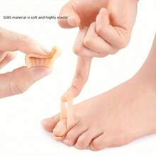2pcs Toe Caps, Suitable For Bent, Curved And Claw Toes, Gel Toe Caps, Silicone Toe Pads, Silicone Toe Protectors, Toe Support Caps - 均碼 - 查看 3