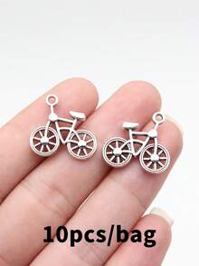 10 buah liontin berbentuk sepeda ukuran 20x19mm untuk pembuatan perhiasan DIY, kalung, gantungan kunci, rantai ponsel, gelang, aksesoris pembuatan kerajinan tangan. - sepeda - View 9