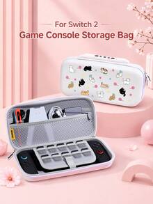 Nueva Funda Protectora para Consola de Juegos Switch 2 (2025), 1 pieza con Patrón de Gato Lindo, Compatible con Consola de Juegos Switch NS/Switch OLED, Nueva 2ª Generación, Carcasa Suave de TPU, Cubierta Protectora Universal, Funda Protectora para Control de Switch, Accesorios de Juegos Switch, Bolsa de Almacenamiento Universal, a Prueba de Golpes, Antideslizante, Resistente a Arañazos, Hermosa, Mejor Opción para Familia y Amigos - Ver 3