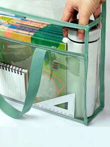 1pc Transparent Waterproof Expandable File Bag, High-Quality Portable Transparent Folder, Suitable For Office, School, Halloween, Thanksgiving, Christmas, Travel, Shopping And Other Activities - Multicolor - View 8