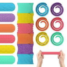 Children's Sensory Pat Hand Bracelet, Stress-Relief Toy Snap Bracelet, Suitable For Boys And Girls, Sensory Item For Calming Emotions, Classroom, Student Reward Toy, Small Gifts For Boys And Girls For Easter And Christmas Random Color - Multicolor - View 2