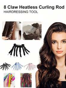 Heatless Curling Iron, Heatless Octopus Curling Iron Set, Suitable For Women And Girls, Soft Curling Iron And Hairband, No Heat Damage, Suitable For Long Hair Big Waves, Gentle Overnight Curling, Sleep Hair Care Tool, Back To School Essential - Multiple Styles - View 4