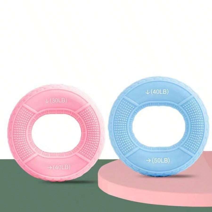 1pc Dual Resistance Silicone Grip Ring 20-80lbs Non-Slip Tire Texture For Gym Office Stress Relief Training - Multicolor - View 1