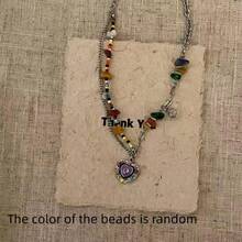 Collar de Corazón Colorido con Diseño de Nicho, Dulce y Fresco, Cadena de Clavícula para Chica Hot, Nuevo Conjunto de Chica Dopamina - Multicolor - Ver 4