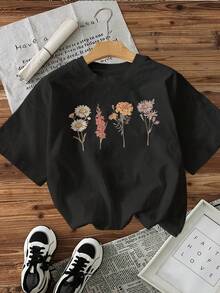 Plus Size T-Shirts - Black - View 1
