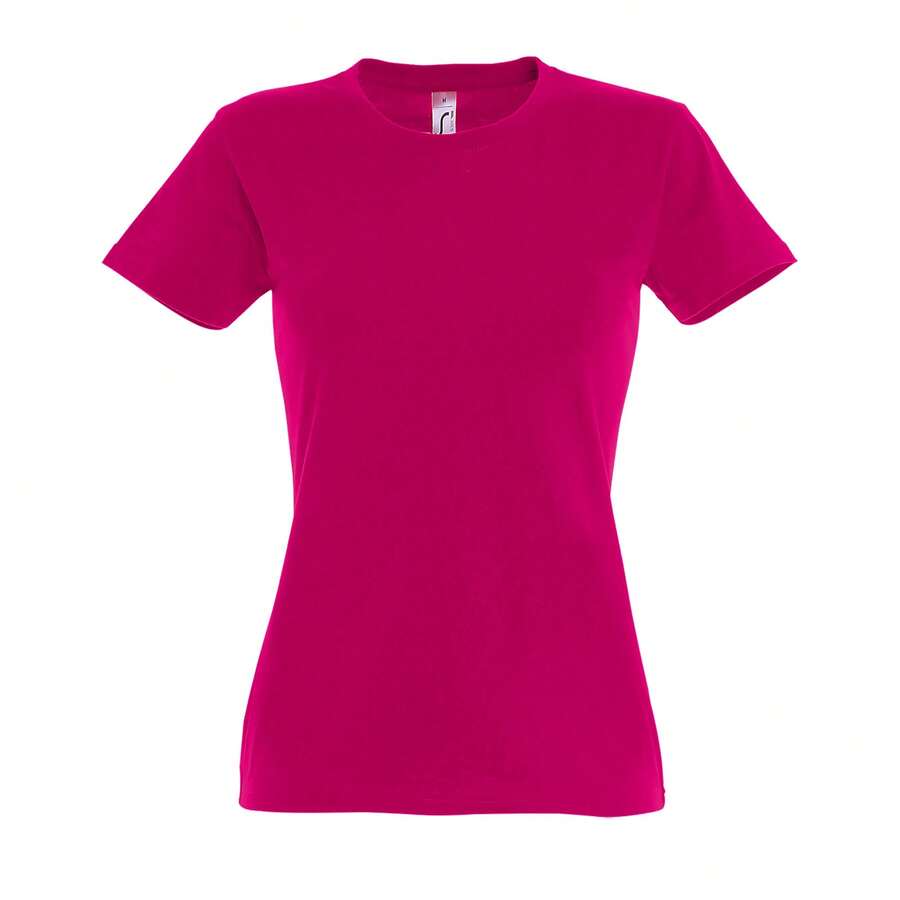 SOLS Womens/Ladies Imperial Short-Sleeved T-Shirt - Fuchsia - View 1