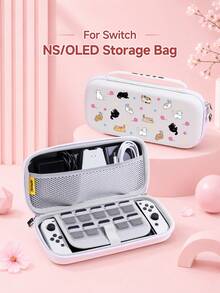 Nueva Funda Protectora para Consola de Juegos Switch 2 (2025), 1 pieza con Patrón de Gato Lindo, Compatible con Consola de Juegos Switch NS/Switch OLED, Nueva 2ª Generación, Carcasa Suave de TPU, Cubierta Protectora Universal, Funda Protectora para Control de Switch, Accesorios de Juegos Switch, Bolsa de Almacenamiento Universal, a Prueba de Golpes, Antideslizante, Resistente a Arañazos, Hermosa, Mejor Opción para Familia y Amigos - Ver 2
