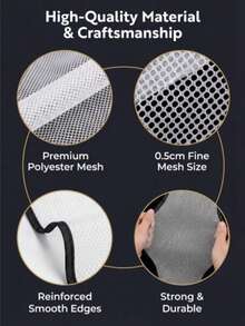 Balcony Net 2m X 79cm, Pet-Proof, W/ Ties. For Garden, Awning, Camping, Railing, Privacy - Multicolor - View 6