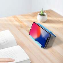 Phone Stand Desktop Foldable Adjustable Multi-Function Phone Holder Suitable For Watching Live Streams Slouchy Person Use - Black - View 5