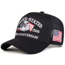 1pc Men's Eagle Print Trucker Hat, Adjustable Baseball Cap, Fashion Truck Driver Hat, Sun Protection, Casual Mesh Cap Suitable For Spring, Autumn, Travel, Beach, Party - Multicolor - View 14