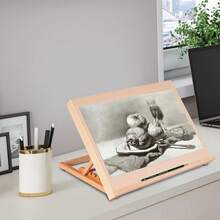 Lightweight Wood Tabletop Easel, 0-80° Adjustable Foldable Sketch Drawing Board Stand For Artist Art Studio Hobbyists - 46.8*36*35.8cm - View 1