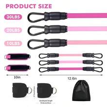 3pcs Resistance Band Ankle Strap Set, Gym Fitness Equipment For Leg And Hip Training, Strength Workout, Yoga Elastic Exercise Band Puller - Multicolor - View 2