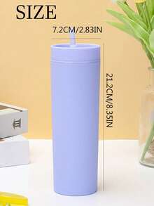 客製化教師保溫隨行杯附吸管，可自訂創意文字水杯，直身杯中性禮品，裝飾性、多功能、易清洗，教師水杯，客製化教師感謝禮物，開學教師禮物 - 彩色 - 查看 6