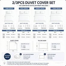 2/3pcs Soft Duvet Cover Set, Include1 Duvet Cover(Without Filler) + 1/2 Pillowshams(No Pillow Core),Lightweight And Breathable,Perfect For Summer And All Seasons,Excellent Room Decor,Perfect Holiday/Festival/Summer Gift,Twin-2pcs,Full/Queen/King-3pcs - Grey - View 5