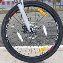 8pcs Bicycle Warning Reflective Stickers, Bike Rim Reflective Spoke Lights For Mountain And Road Bikes, Bicycle Accessories - Multicolor - View 2