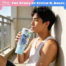 [官方授權]Disney Stitch 與 Angel 40盎司夏季水壺，附手柄與吸管，大容量可愛設計 - 彩色 - 查看 7