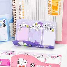 1入 2026新款 Snoopy 黏貼便條紙，適合日常記錄、標記重點與提醒訊息，通用於學習與辦公，開學必備禮物，精緻小禮驚喜小物（隨機款式） - 彩色 - 查看 8