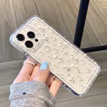 Funda Transparente para Teléfono con Patrón de Crisantemo Blanco, Cubierta Protectora a Prueba de Golpes, Accesorio para Teléfono Móvil Compatible con iPhone 11 12 13 14 15 16 17, Puede ser regalada a buenos amigos. - transparente - Ver 6