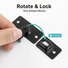 1pc Stainless Steel 90/180 Degree Small Barn Door Latch, Pivot Door Lock, Metal Slide Bolt, Cabinet, Bathroom Security Hardware, Home Decor Lock - Right-angle Door Latch - View 3