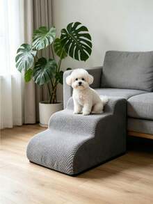 Pet Stairs To Protect Dog Knee Joints From Jumping Injuries, Pet Ramp For Senior Dogs With Arthritis Unable To Jump On Sofa, Pet Steps For Injured Puppies After Leg Surgery, Climbing Aid Stairs For Short-Legged Dogs Like Corgis, Non-Slip Pet Steps For Cats And Dogs To Prevent Falling From Sofa, Joint-Protecting Pet Climbing Ladder Suitable For Elderly Small Pets - Dark Grey - View 4