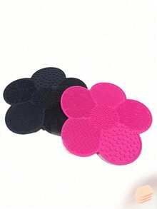 1pc Flower-Shaped Silicone Brush Cleaning Pad With Suction Cup, Portable Makeup Brush Cleaner, Valentine's Day Birthday Gift, Party Favor - Multicolor - View 6