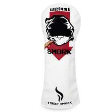 Street Style Embroidered Golf Wood Headcover, Black And White Colors Available, Eye-Catching Design, Golf Protective Cover - White - View 13