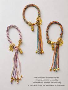 Adjustable Handmade Multi-Color Braided Rope Bracelet, Retro Bohemian Style, Comfortable For Daily Wear - Braided Bracelet - View 9