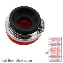 PowerMotor 摩托車空氣濾清器清潔器 28 32 35 38 42 44 47 50 54 58MM 通用 2 衝程替換零件 適用於越野摩托車 坑道車 摩托車 - A - 查看 20