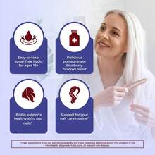 Miriyalyad Mary Ruth's Daily Liquid Hair Formula, Sugar Free Blueberry Pomegranate Flavor, Thicker Hair & Skin Support, 450ML Vegan Supplement - 3PCS - View 9
