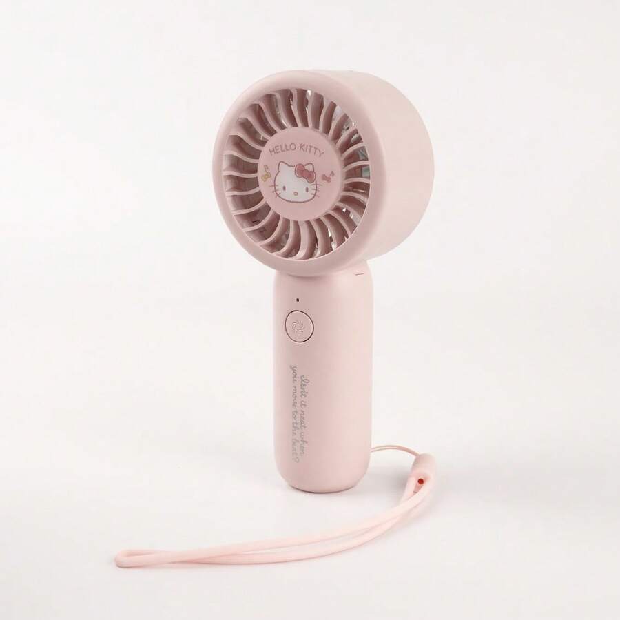 MINISO 官方 Sanrio 手持迷你風扇 1200mAh 強力涼風 [3秒快速冷卻] 電池續航可達 4.5 小時 附掛繩 3合1 (手持/桌面/旅行) 個人便攜風扇 適合旅行、演唱會、露營、化妝