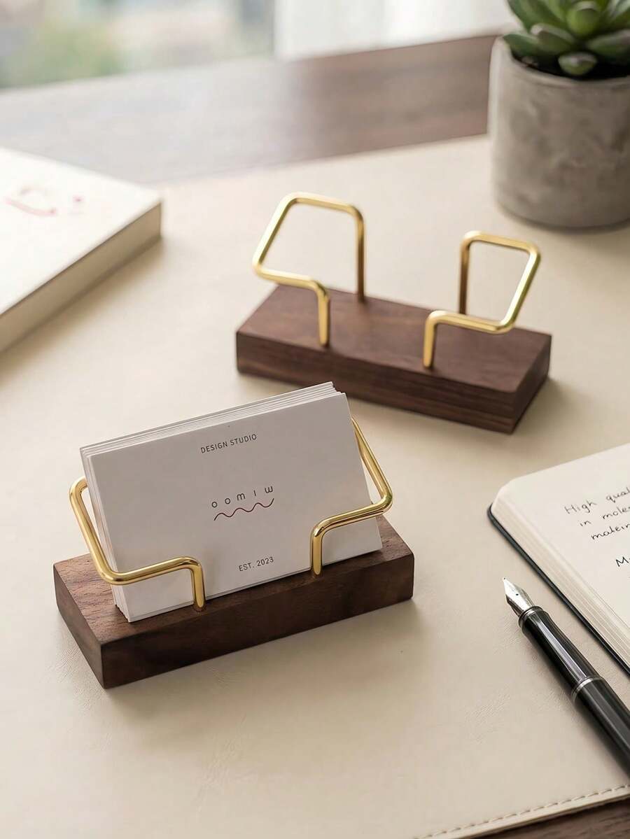 Kreativer Visitenkartenhalter, langanhaltend Material, Schreibtisch-Displayständer für Homeoffice, Restaurant- und Bürodekoration, aufrechter Visitenkartenhalter für den Schreibtisch, geeignet für Geschäftsreisen, unisex, unverzichtbares Büro- und Wohndekorationselement