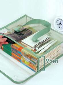 1pc Transparent Waterproof Expandable File Bag, High-Quality Portable Transparent Folder, Suitable For Office, School, Halloween, Thanksgiving, Christmas, Travel, Shopping And Other Activities - Multicolor - View 10