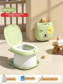 Car Travel Toilet, Portable Foldable Emergency Toilet, Unisex Toddler Potty Training Seat (Includes Random Color Trash Bags) - Multicolor - View 13