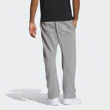Adidas All Szn Full Length 3D Solid Color Letter Embroidery Details Loose Knit Sweatpants Men's Medium Heather Grey - Medium Gray Hemp - View 3