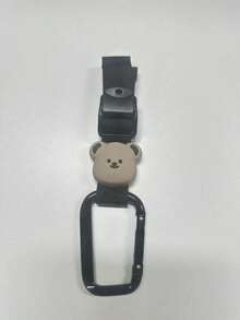 Gancho de Cochecito de Bebé con Diseño de Oso de Dibujos Animados - Hebilla Cuadrada de Correa, Adecuado para Salidas con Bebé, Opción Ideal para Accesorios de Cochecito y Almacenamiento de Accesorios, Estructura Resistente - Multicolor - Ver 9