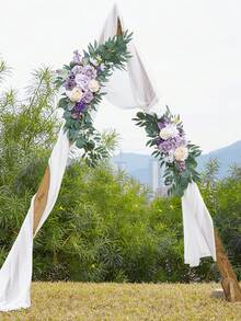 2件組婚禮拱門裝飾 人造酒紅紅色婚禮花束，適用於歡迎牌、婚禮、生日、開幕儀式與接待拱門花藝布置 - 多色-- - 查看 5