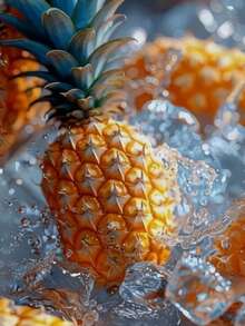 3D Short Sleeve Men's T-Shirt With 3D Pineapple And Ice Cube Print - Tropical Summer Short Sleeve T-Shirt, Featuring Pineapple Slices And Designs, Ca - 混合色 - 查看 6