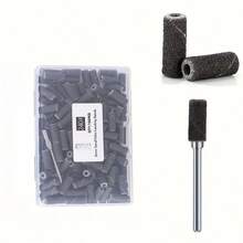 Conjunto de 240 Grãos 3mm Mini Bandas de Lixamento, Mangas de Lixamento de Unhas com Mandril, Para Preparação de Unhas Naturais, Polimento e Suavização de Superfície - Preto - Visão 8